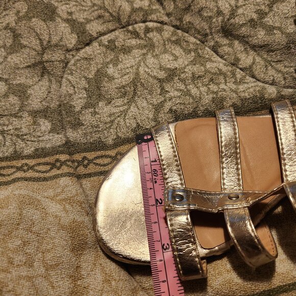 Womens gold gladiator sandals - Picture 3 of 4